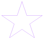 5-puntige ster:  Buiten in de...
